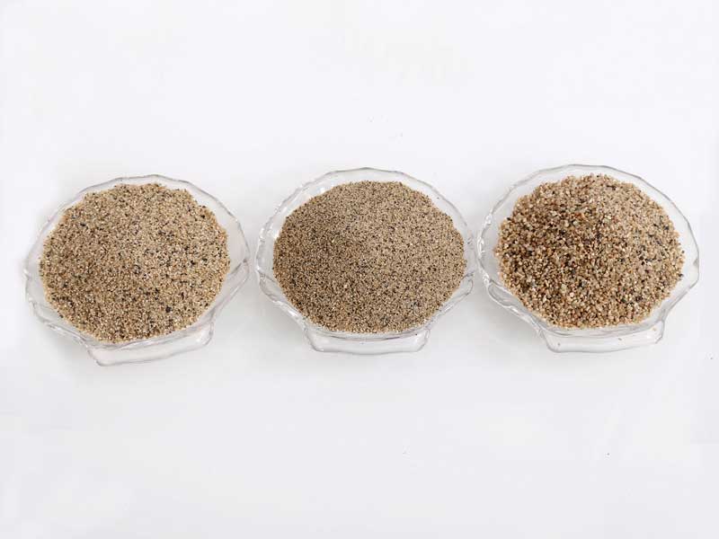 粗砂、中砂、細砂